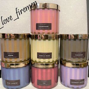 Henri Bendel 14.5oz. 3 Wick Candles - YOU PICK! Vanilla/Amber/Firewood/Fig/etc.